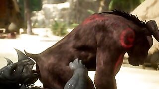 Minotaur Cums A Lot from Being Fucked By Rhino (gulhragg) | insane Life Furry
