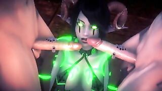Illidari Decided to Satisfy Two at once | 3d animation