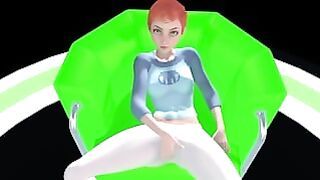 Gwen Tennyson from Ben 10 Rubbing Her Clit