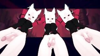 Helltaker: Futa Cerberus Three Cocks – Triple Delight | Male Taker Pov