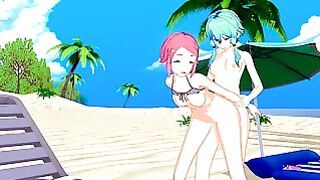 Sword Art on-line Lisbeth Fucked By Futanari Sinon(3d Hentai)