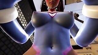 Overwatch: Futa D.va Having Fun Before the Match | Taker Pov