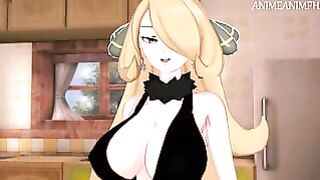 Cynthia Rewards You for Winning the Pokemon League – anime anime Porn 3d Uncensored