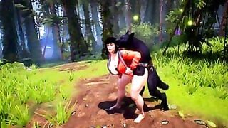 Chubby Girl Lost in the Rainforest 3d