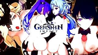 Genshin Impact Hentai Compilation (best of Shirakami)