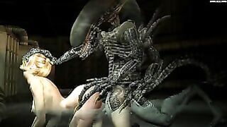 Alien Sex with hot blonde