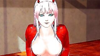 Sweet In The Franxx Zero Two Throat Fuck And Cowgirl