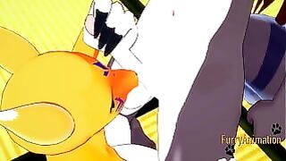 Digimon Hentai – Taomon & Grey Fox Blowjob Handjob Boobjob And Fucked With Multiples Cum Shot 1/2