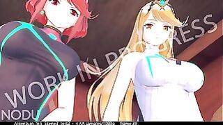 Pyra And Mythra Sexy Fun Hentai Sex Threesome By Nodu