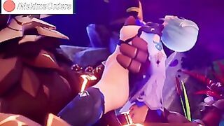 Two Gfs Fucked By Colossal Monsters Penis Until Creampie