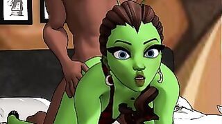 Big Booty Alien Steps Through A Portal For Some Sex