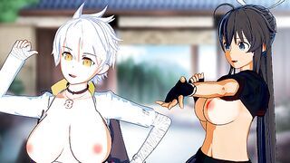 Senran Kagura - Futa Homura X Miyabi 3D Hentai