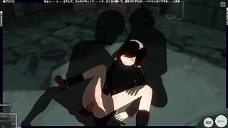 3D HENTAI Group Sex In The Basement With Ruby Rose
