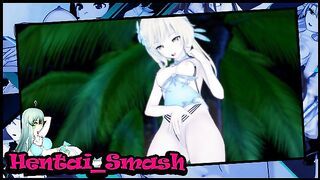 Genshin Impact - Lumine fingers herself on the beach, it's pretty rad. Orgasm happens.