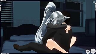 3D your girlfriend loves and hugs you