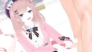 [VR 360 4K] Lulu Suzuhara Nijisanji Vtuber Handjob and doggy style