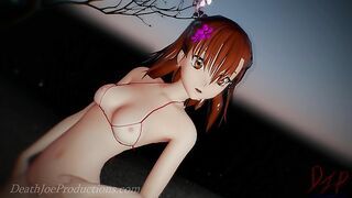 MMD R18 4k - Misaka Mikoto - bikini and stockings - Bad Boy - 1023