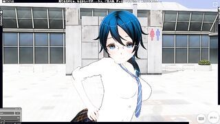 3D HENTAI Schoolgirl and her wanted to suck my dick after lesbian games
