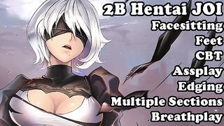 2B's Experiment - Hentai JOI (Facesitting, Feet, CBT, Assplay, CEI, Edging, Roulette, MultiSection)