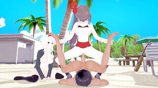 Azur Lane - Threesome (3D Hentai)