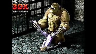 Elf Girl Anally Fucked By Powerful Ogre. 3D Hentai