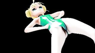 Hentai MMD Alicia Bass Knight Dance 3D Blondie Girl Soft Green Suit Color Edit Smixix