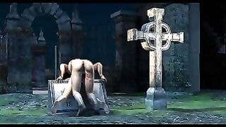 Fucking Zombie In Weird Dark Anime Fantasy