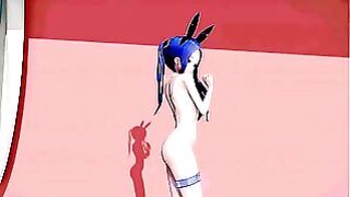 Type Lo Chan Hentai MMD Dance Playboy Costume Blue Hair Color Edit Smixix