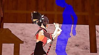 Genshin Impact Hentai – Xinyan Handjob And Blowjob – Japanese Asia Manga Anime Film Game Porn