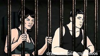 Archer Hentai – Prison Fuck With Lana