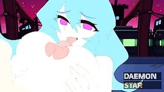Skyblue Gives A Russian Handjob And Gets Fucked From Both Sides