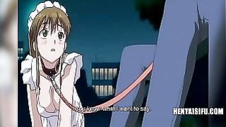 Just An Apron And A Collar At My Sex Slave