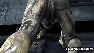 Hot 3D Anime Alien Babe Fucked Wild By A Martian