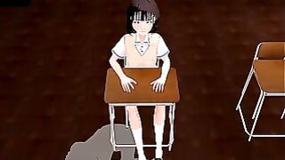 Anime girl introduces herself with panty shots
