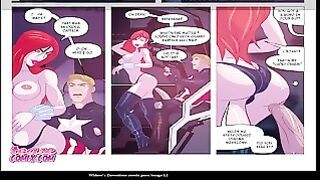 Black Widow Downtime Comic Porn With Caption America Marvel Comics