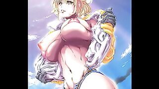 Anime Cindy Aurum Of Final Fantasy Xv Showing Her Huge Boobs
