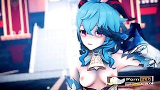 MMD R18 Genshin Anal Whore Girls Generation Genie Ganyu Fuck By The King 3D Hentai