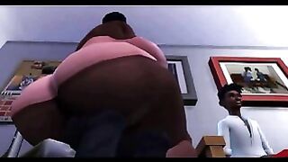 Big Ass Black Wife Fucked Near Husband