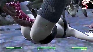 Hunter-Hunted Takes 18 Inch Monster Cock Love: Fallout 4 Sex Mods 3D Animated Sex Gameplay