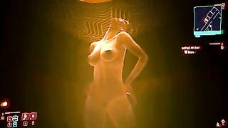 Cyberpunk 2077. Female Hologram Striptease. Virtual Strip Club Cyberpunk