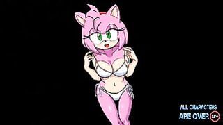 Amy Le Coquetea A Sonic Desnuda