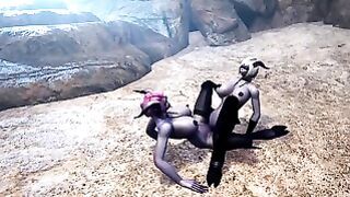 Draenei Girl On Draenei Girl Action In A Cave Warcraft Porn Parody