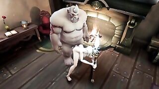 Sexy Witch With Silver Hair Take Ogre Dick From Behind Warcraft Porn Parody