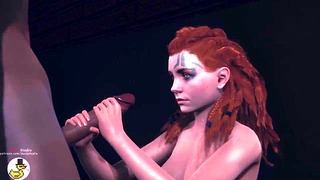 Aloy Giving A Blowjob Horizon Forbidden West 3D Porn