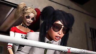 Rough Sex In Prison! Harley Quinn Fucks Hard A Female Prison Guard