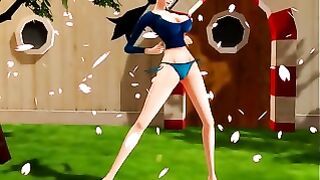 -MMD One Piece- Nico Robin Twerking And Dancing