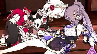 Genshin Impact Noel, Keqing… Thereal3Dstories.. 1