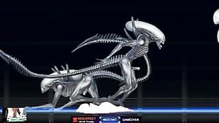 Alienquest-Eve – Esses Dois Aliens Fizeram Algo Intenso Com Essa Loirinha Peituda