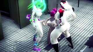 Team Rocket Jesse Fucked By 2 Futa Alien Cyborgs