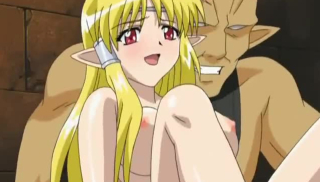 Elf hottie gets her holes banged from both sides while hentai boyfriend watches
